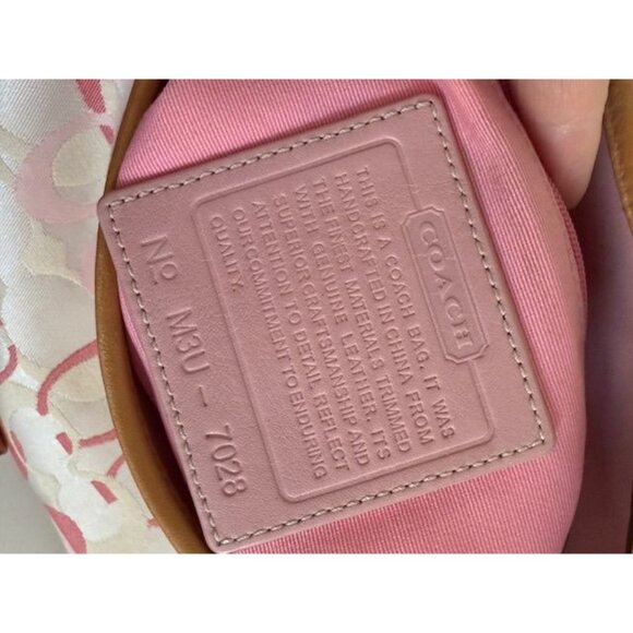 *RARE* Coach Hampton Pink Optic Slouch Clip Hobo Bag EUC - Picture 11 of 11